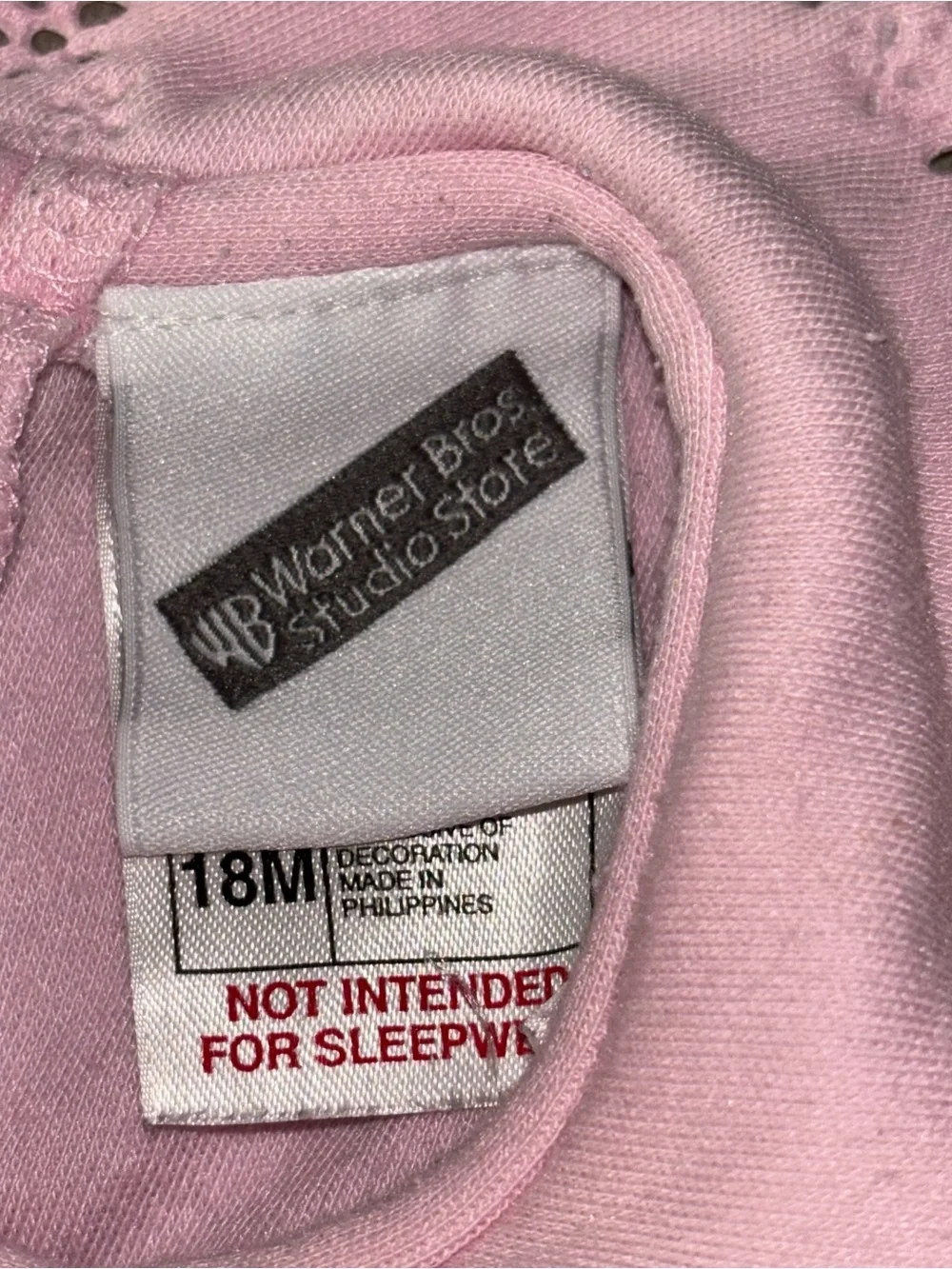 Vintage Y2K Tweety Bird Looney Tunes Pink Baby Body Suit Size 18 Months 2000